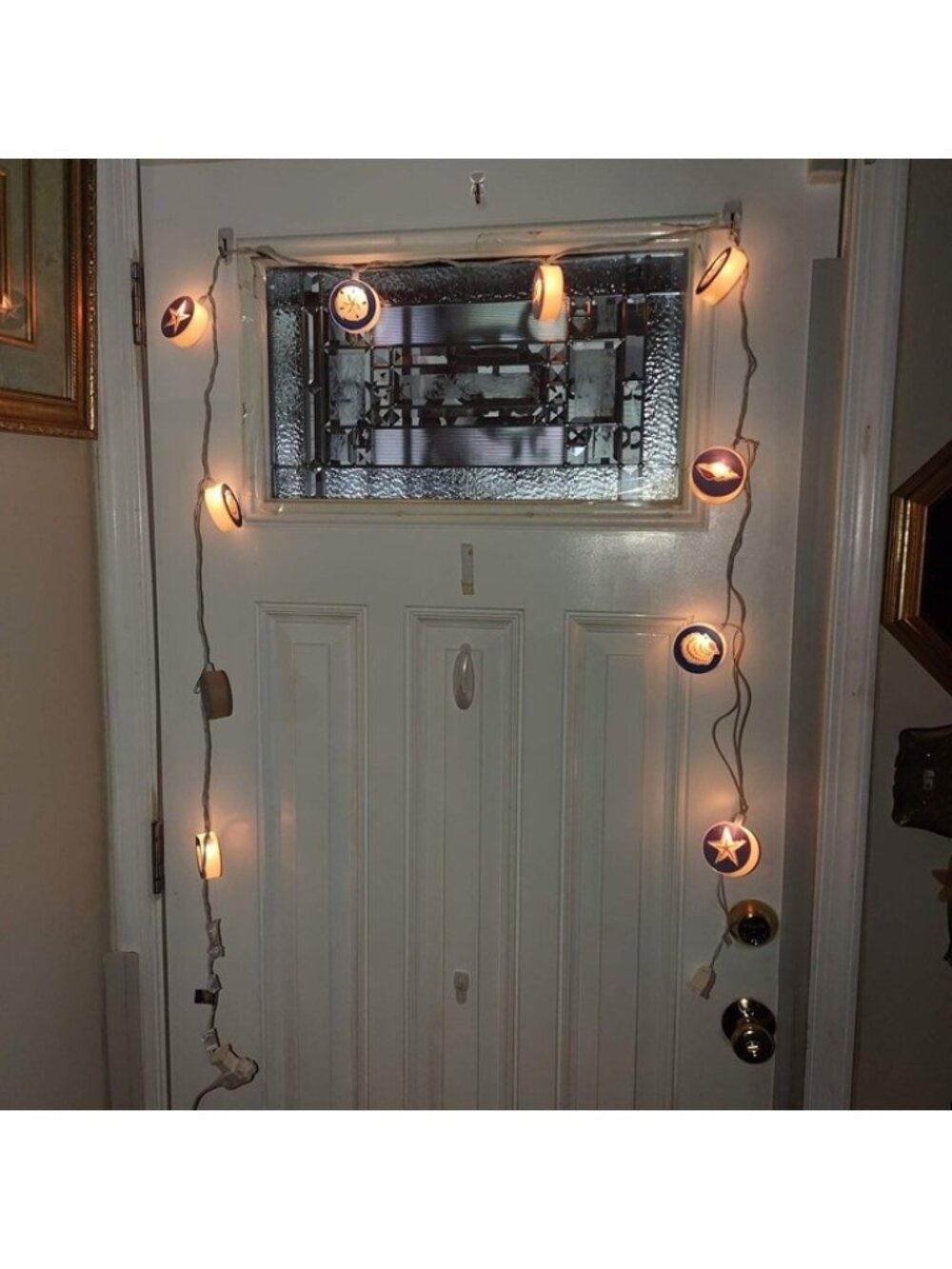Nautical-Themed String Lights With Seashell & Starfish Designs 10 Bulbs Plug-In